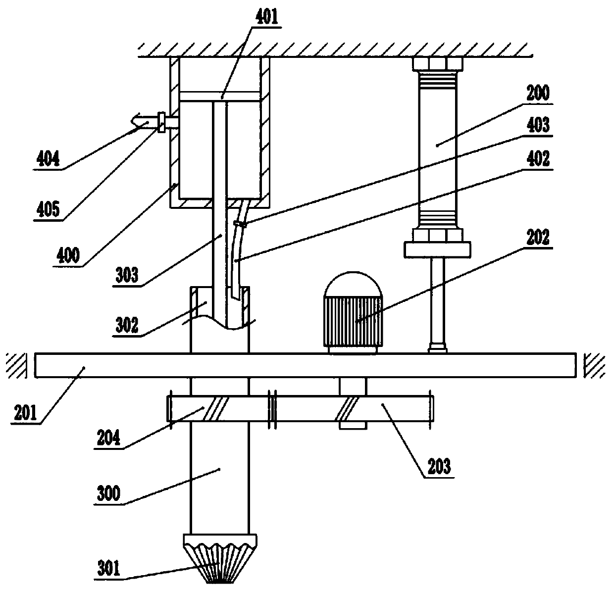 Drilling device for the production of training shoes