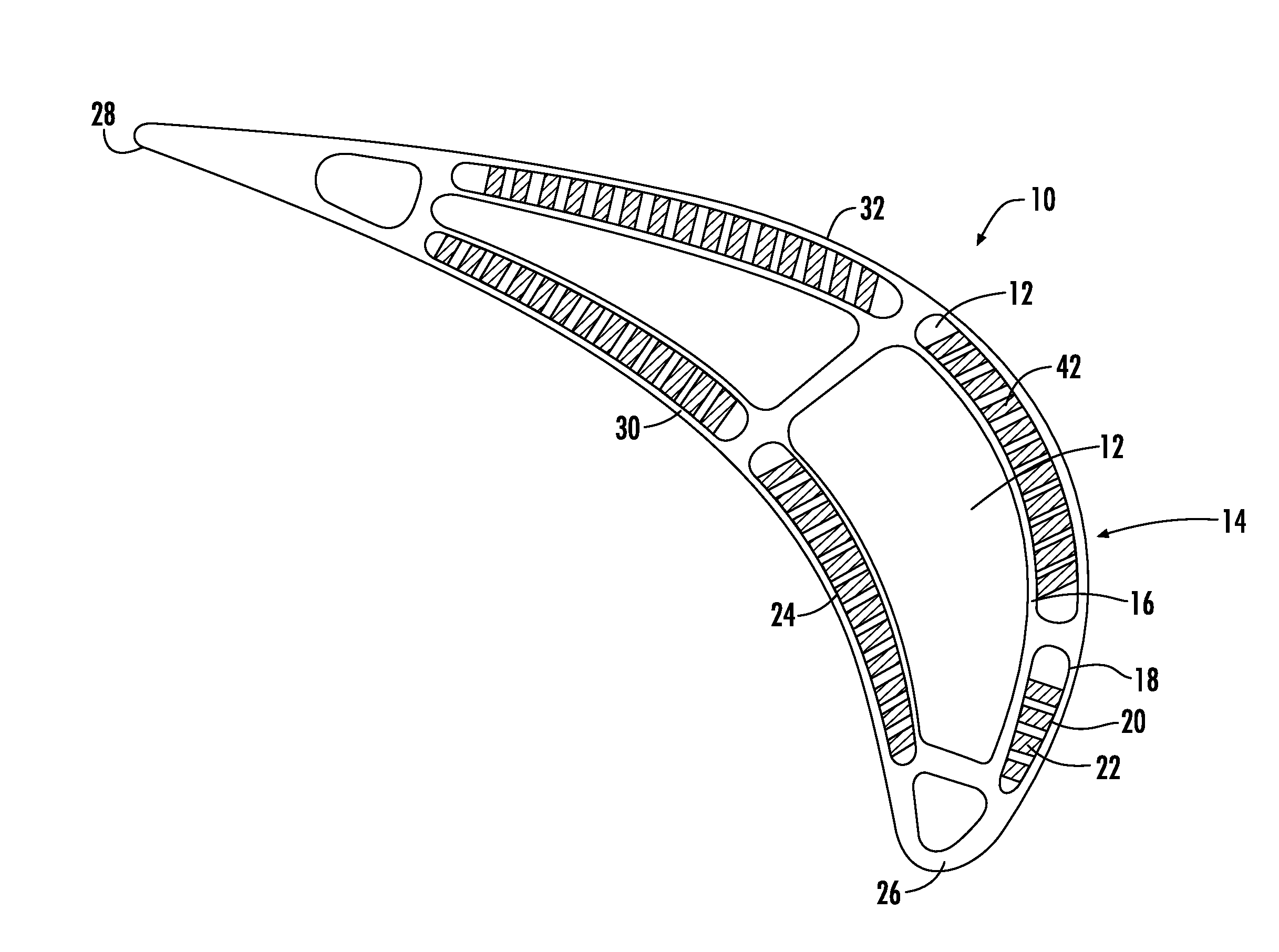 Turbine Airfoil With Dual Wall Formed from Inner and Outer Layers Separated by a Compliant Structure