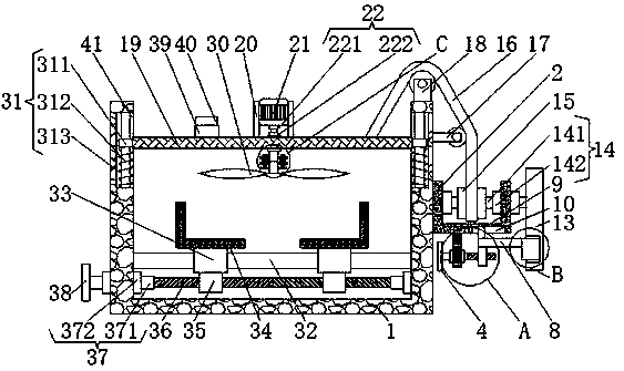 Battery storage device for new energy automobile with heat radiation function