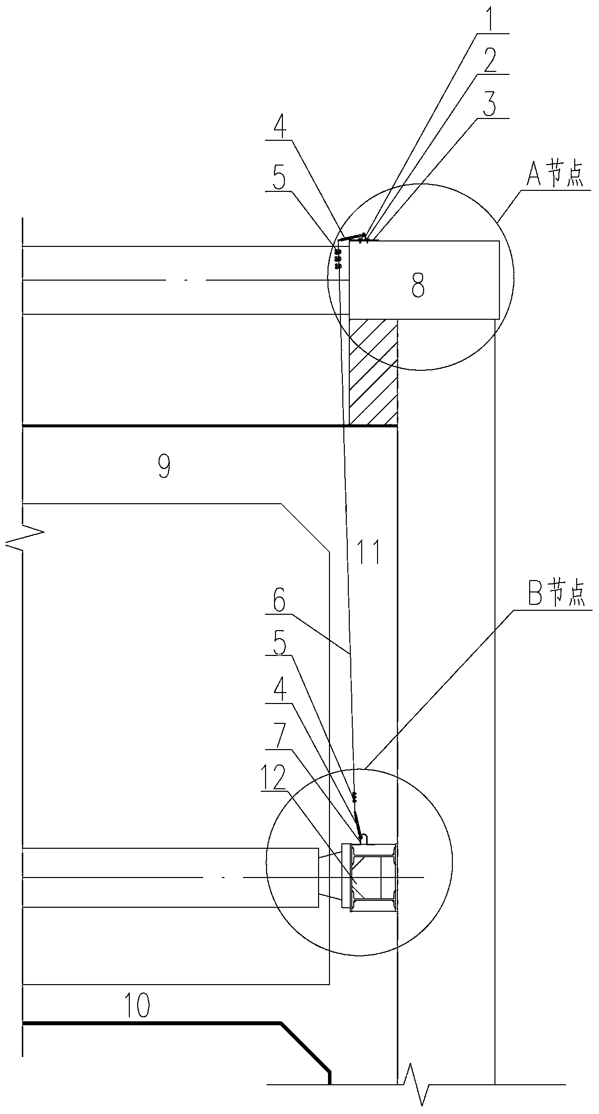 Anti-falling steel purlin conversion device