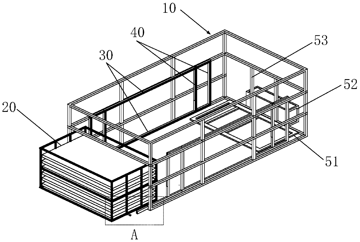 Prefabricated part stacking device