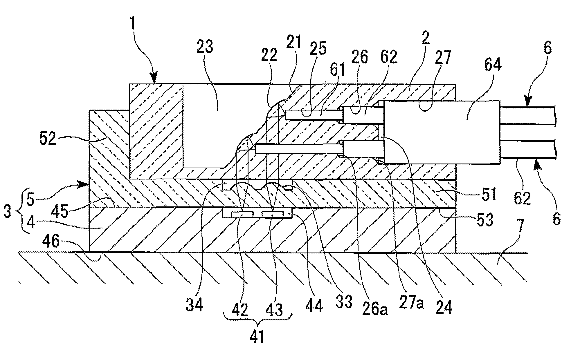 Optical path change member and holding member body