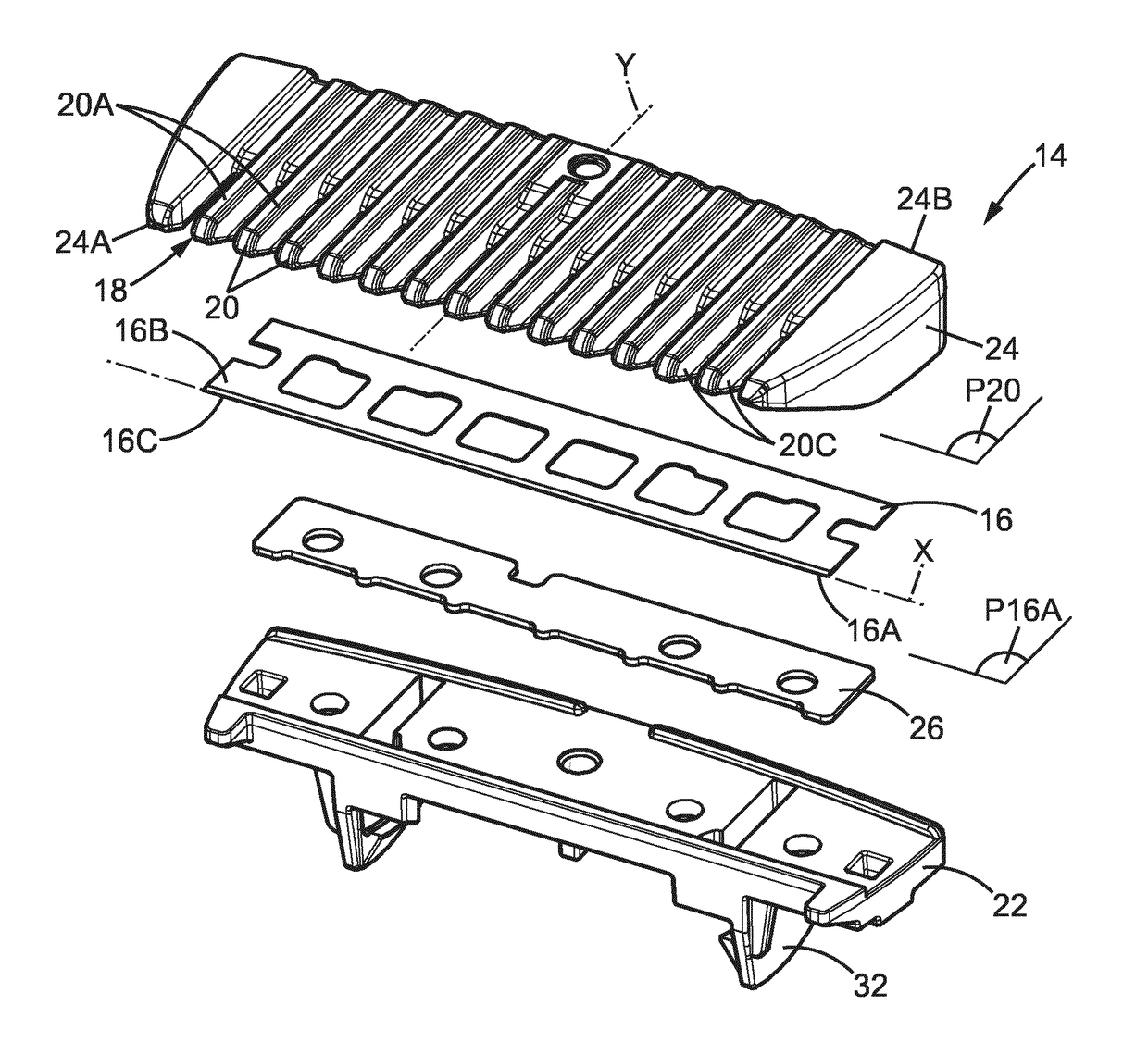 A trimming blade head and a razor comprising a razor handle and such a trimming blade head