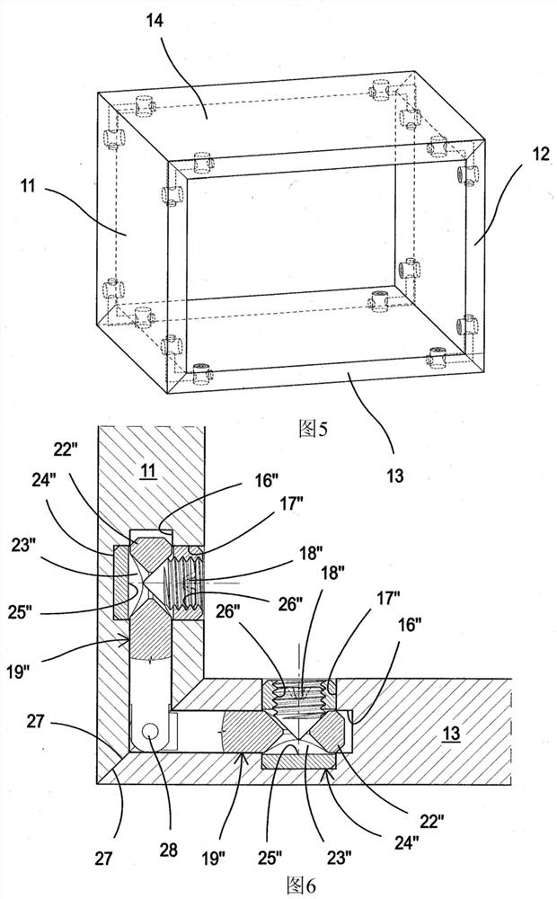 Concealed joints for components of furniture and decorative objects