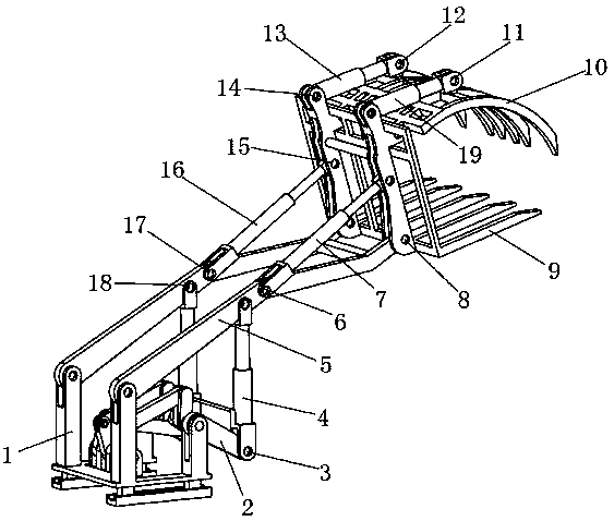 A simple high-load forklift driven by multi-unit connecting rods