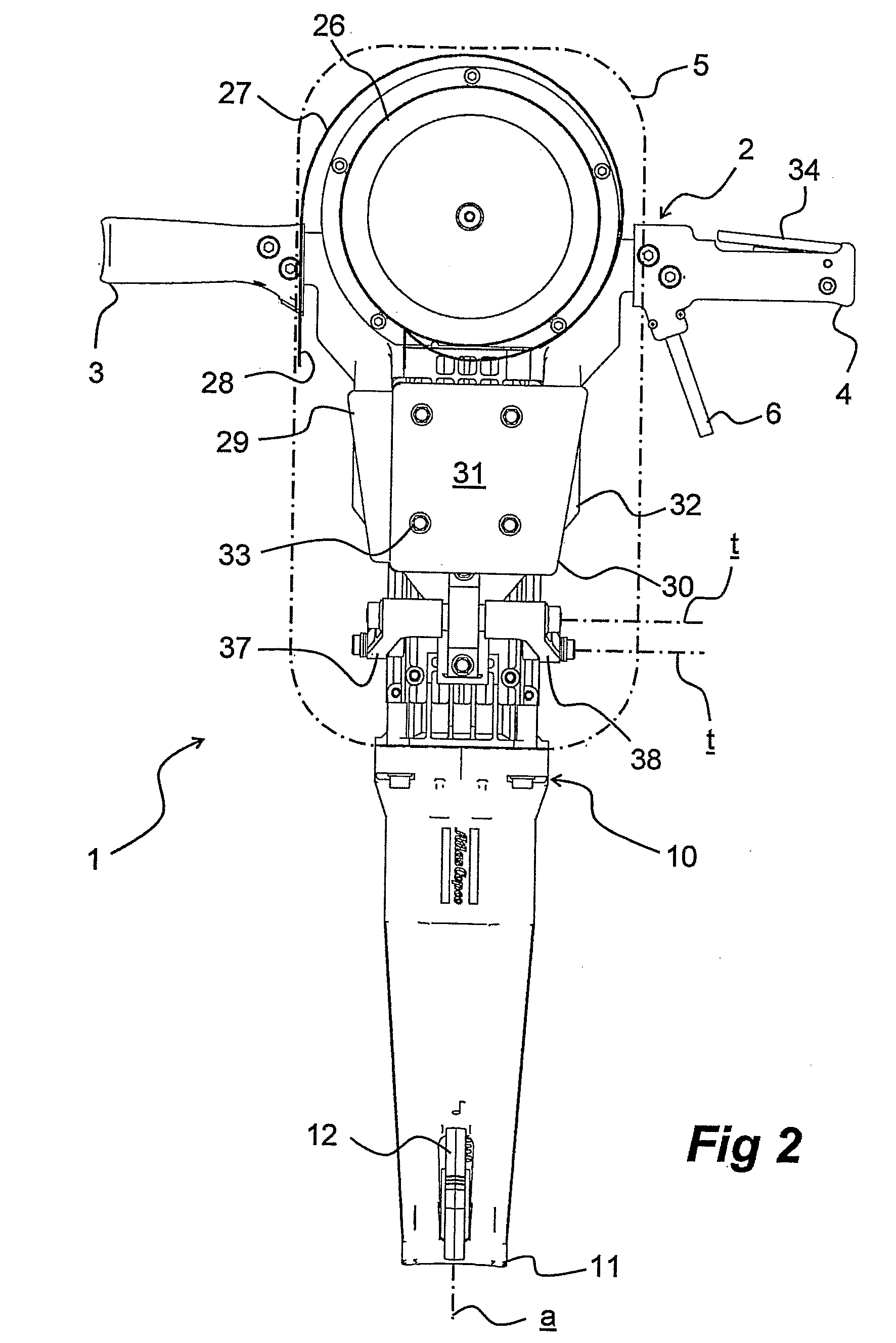Breaker Tool with Vibration Damped Handle Device