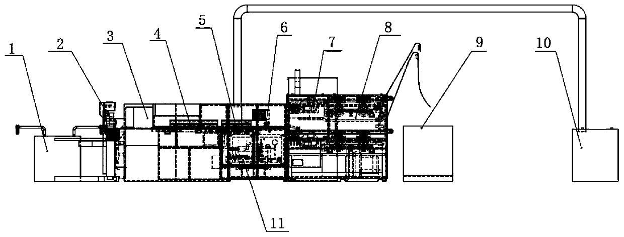 Drawing type preparation equipment and preparation method of hollow filter stick