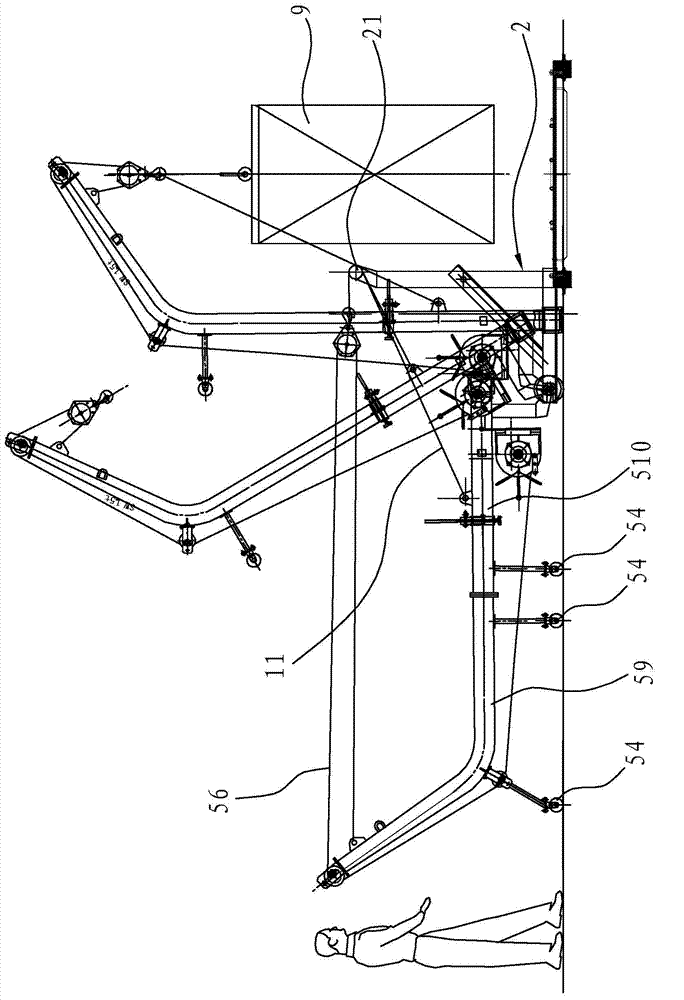 Portable crane used for unloading cargo oil pump