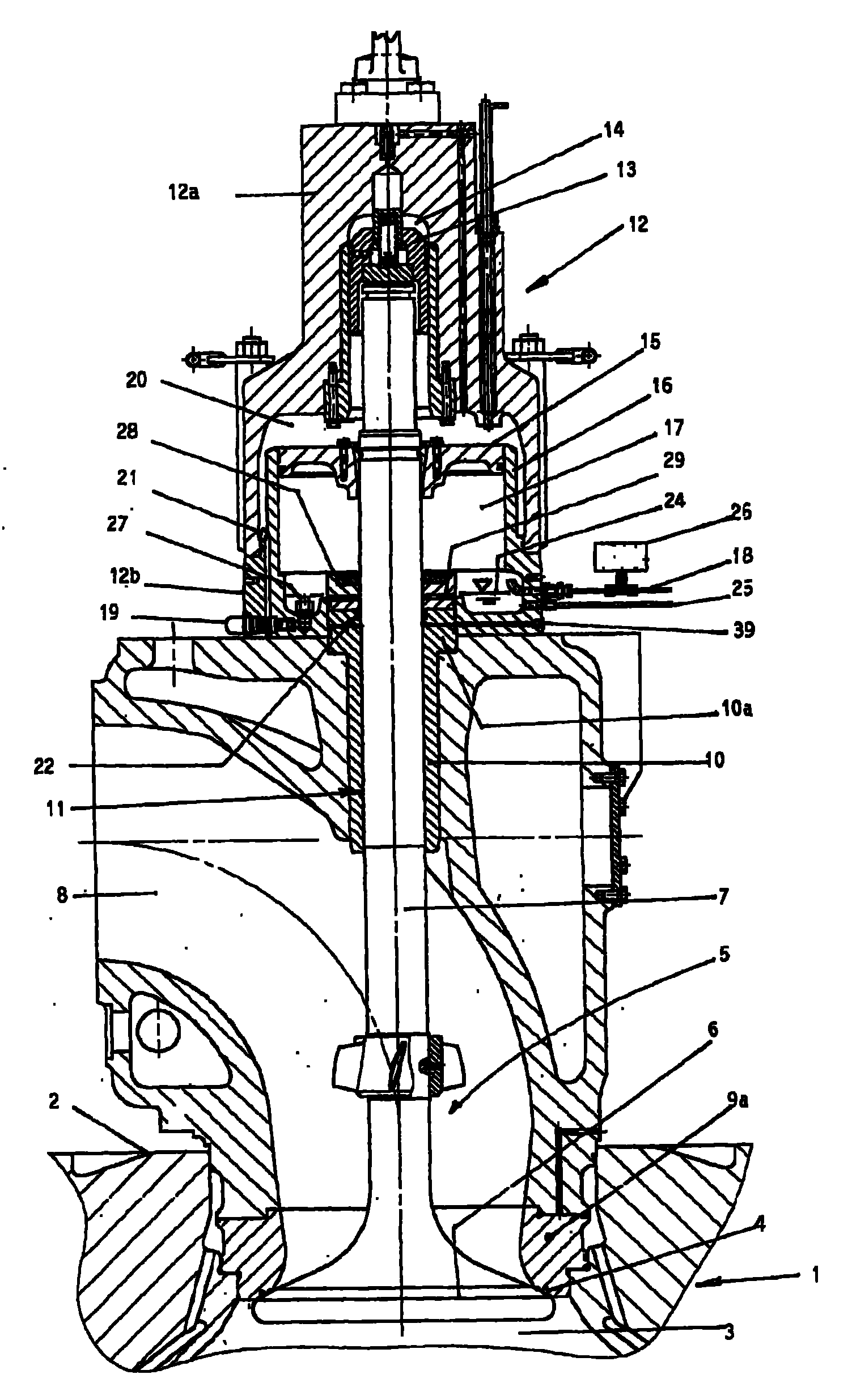 Two-stroke large diesel engine