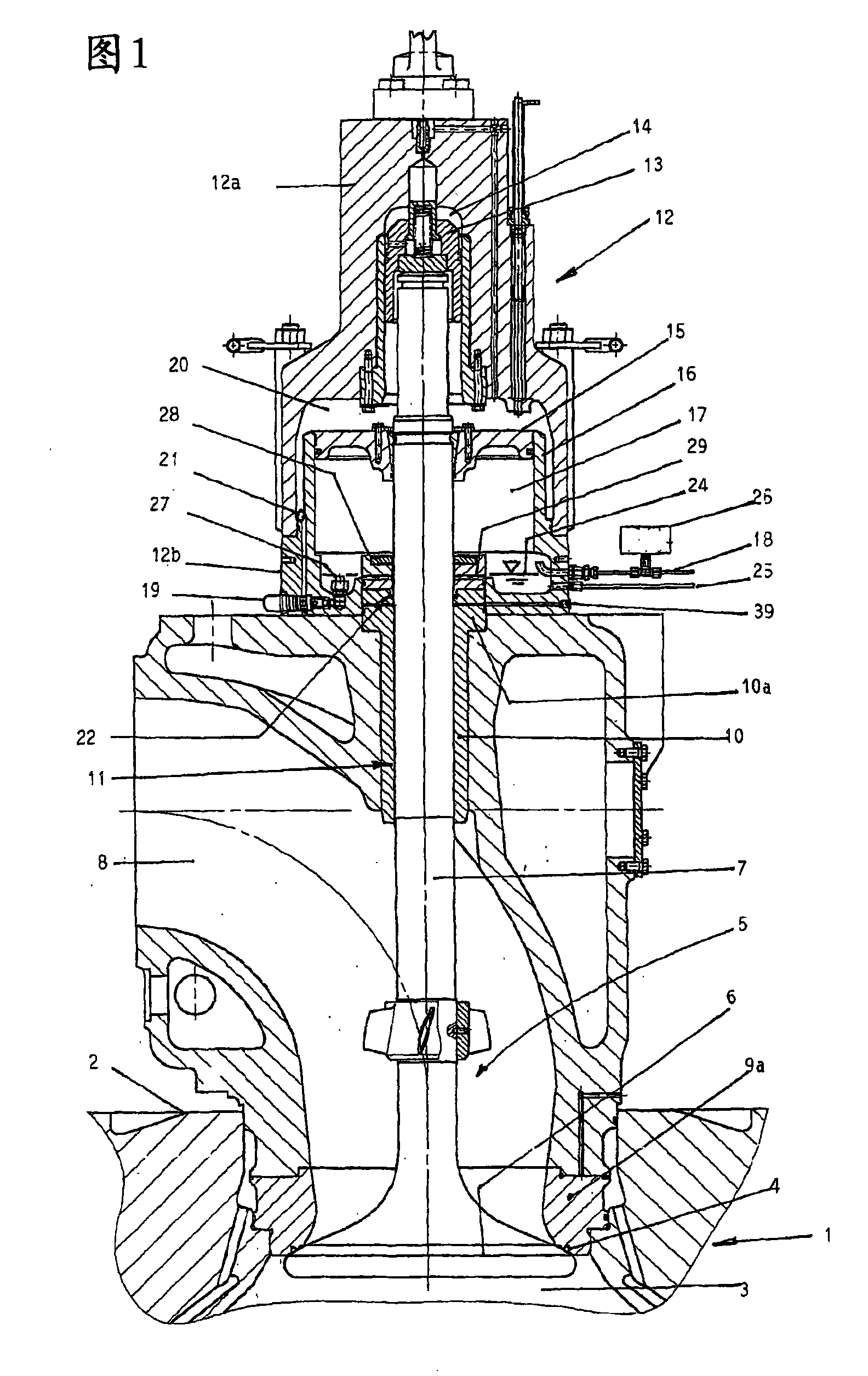 Two-stroke large diesel engine