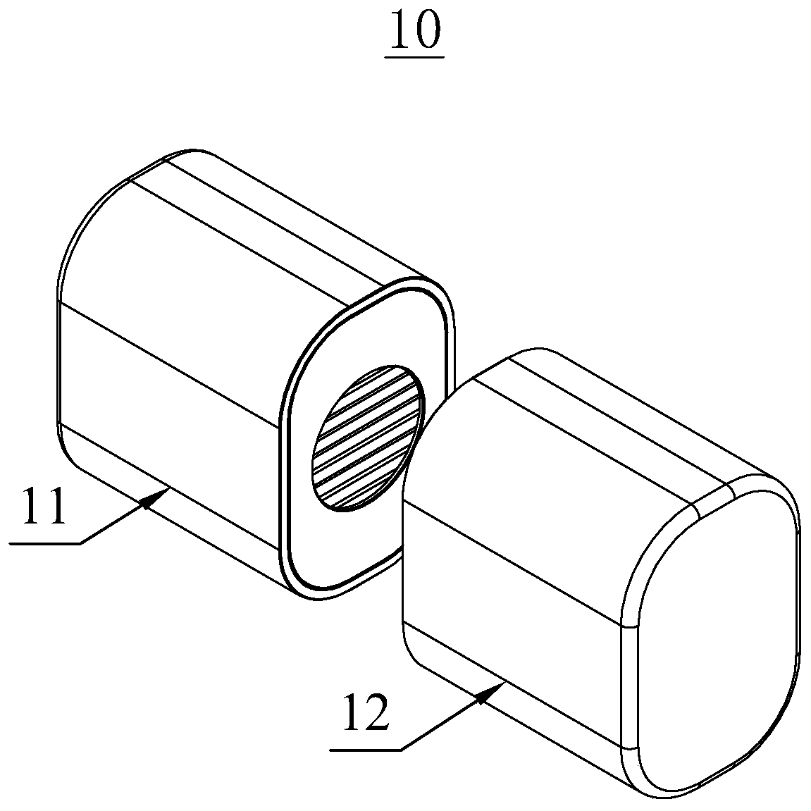 Magnetic attraction joint, magnetic attraction connector and preparation method thereof