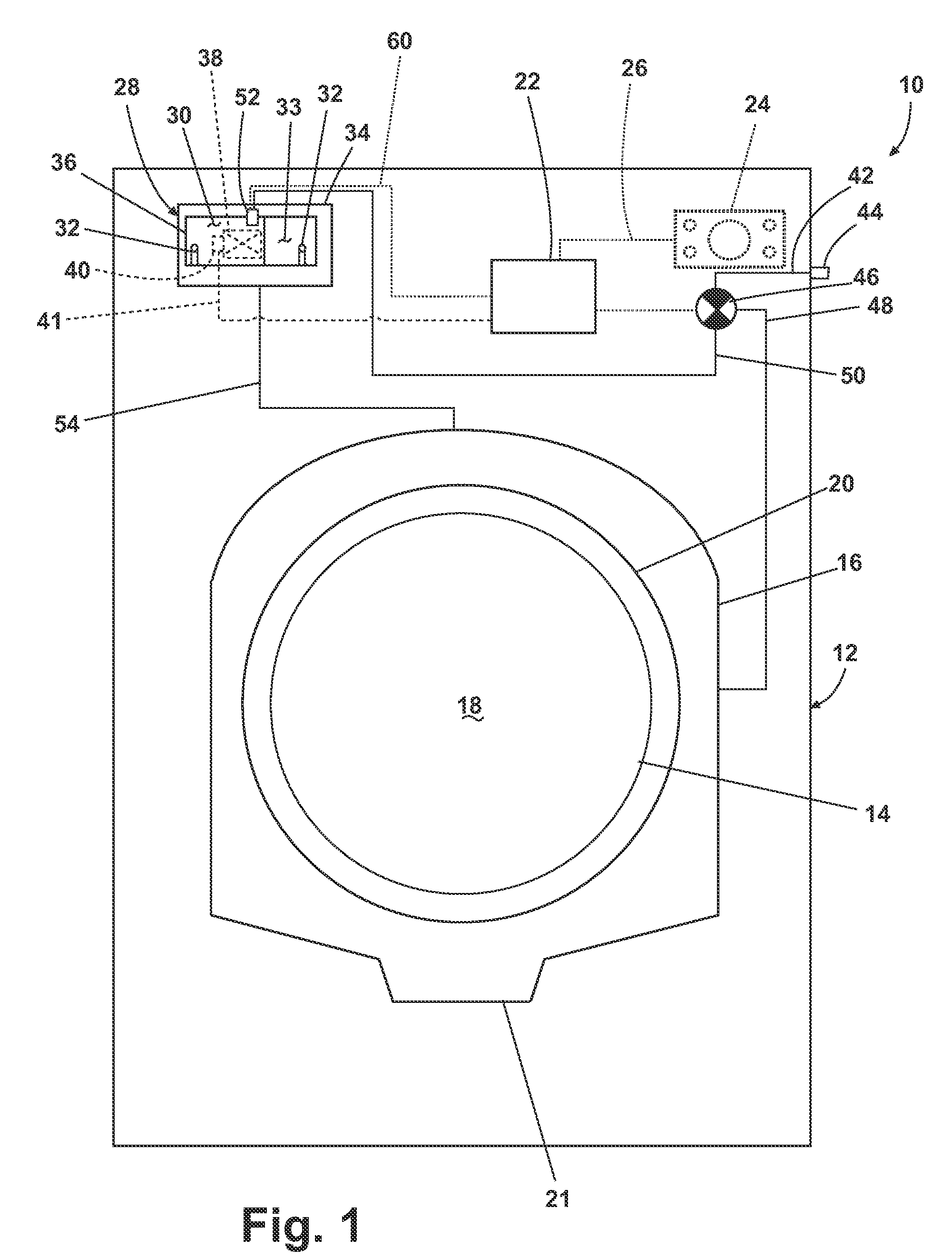 Household cleaning appliance with a single water flow path for both non-bulk and bulk dispensing