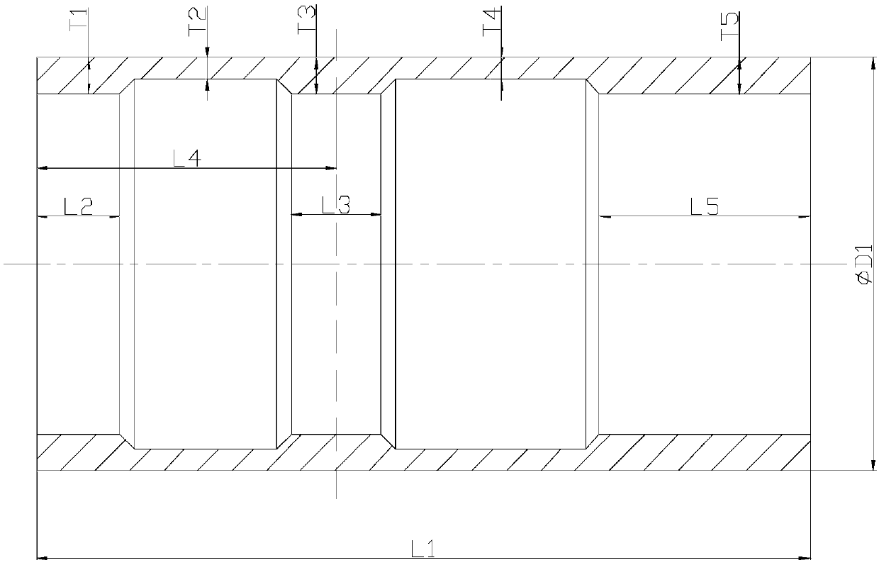 Internal spinning formation method of barrel with inner ring reinforcing ribs