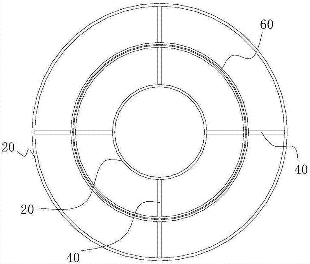 Swing prevention device for passive gravity water tank for AP1000 nuclear power plant