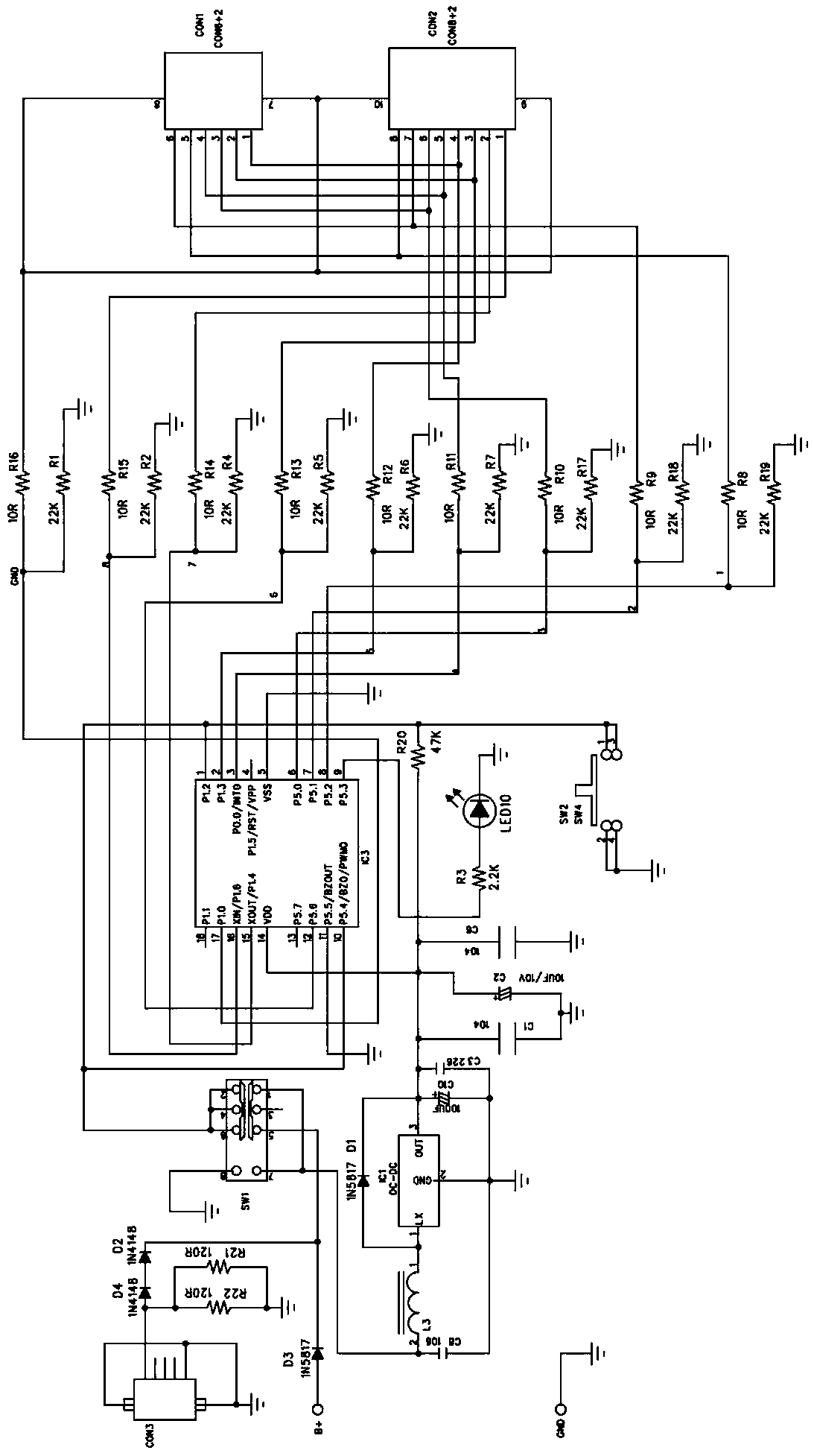 Dual-power intelligent-wake-up wire-checking wire tracker