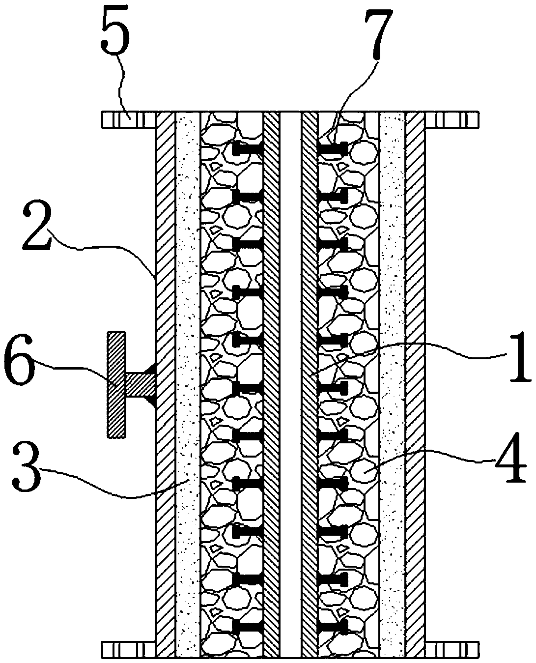 Assembled combined member based on recycled concrete, prefabricated formwork, pouring formwork and production technology