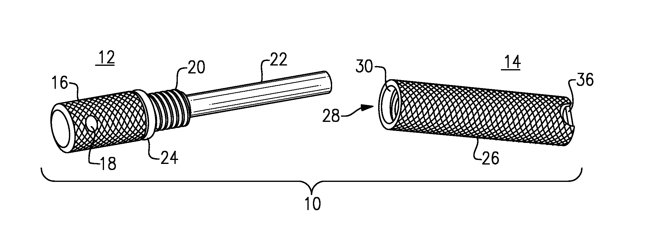 Survival tool fire starter with mischmetal flint rod