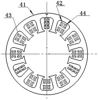 Brushless DC motor with asymmetric winding