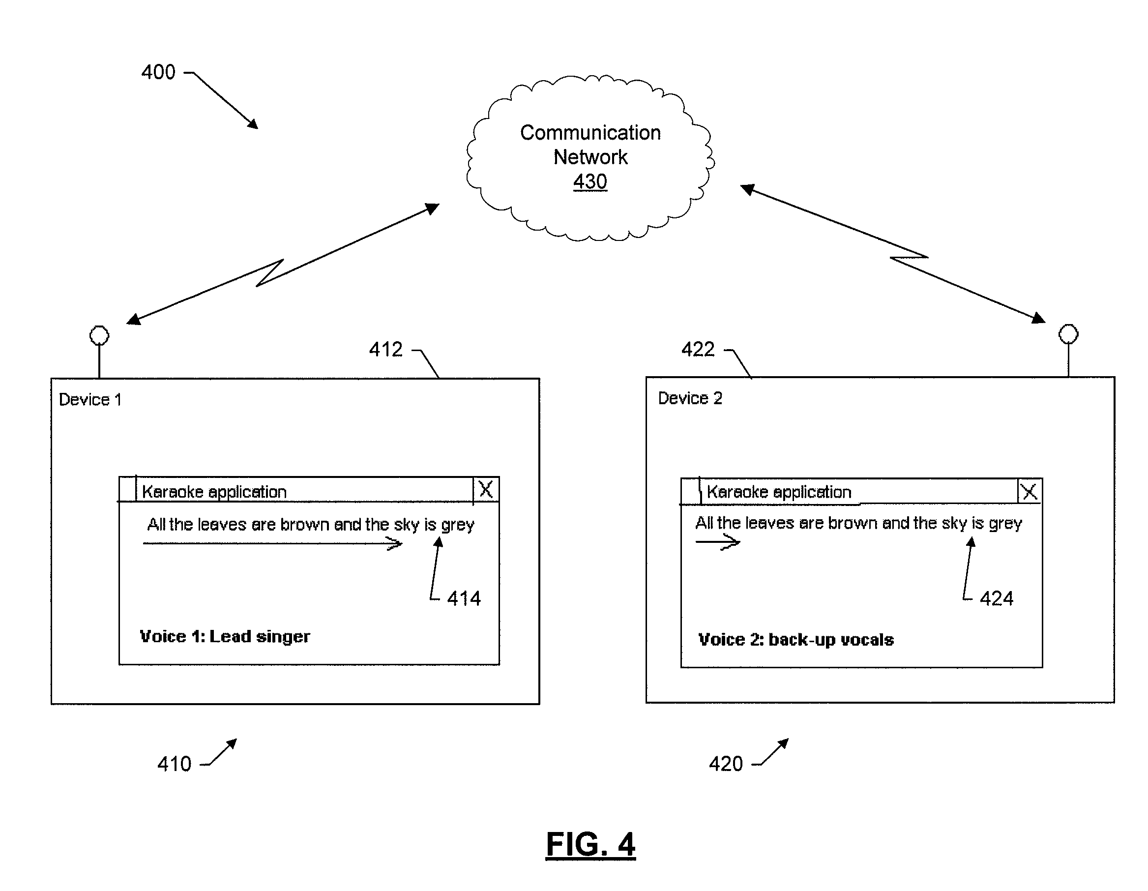 System, method, device, and computer program product providing for a multiple-lyric karaoke system