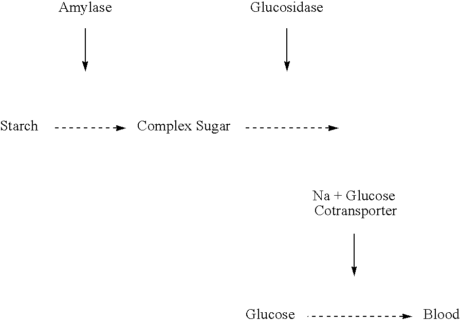 Compositions and methods for controlling glucose and lipid uptake from foods