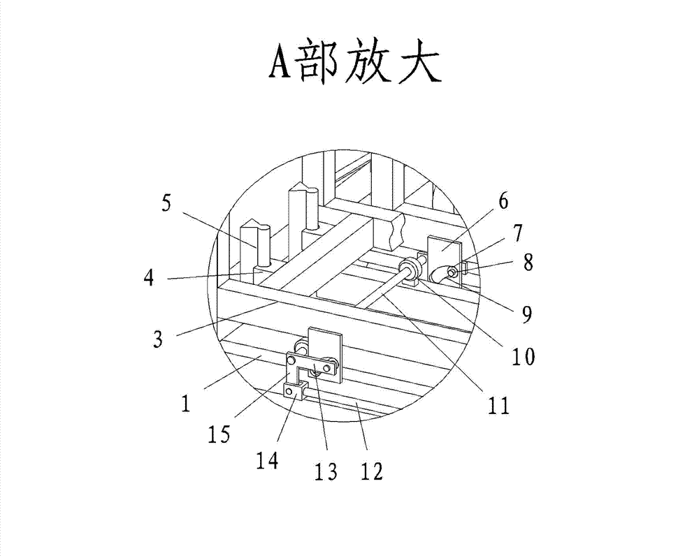 Lifting device of glass loading and unloading machine roller carrier