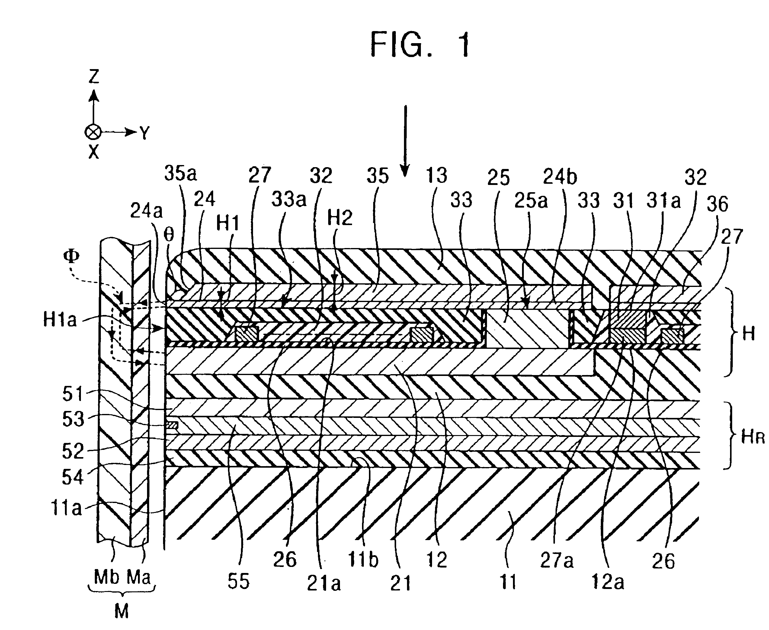 Perpendicular magnetic recording head having main magnetic pole layer formed on high-flatness surface, and method of manufacturing the head