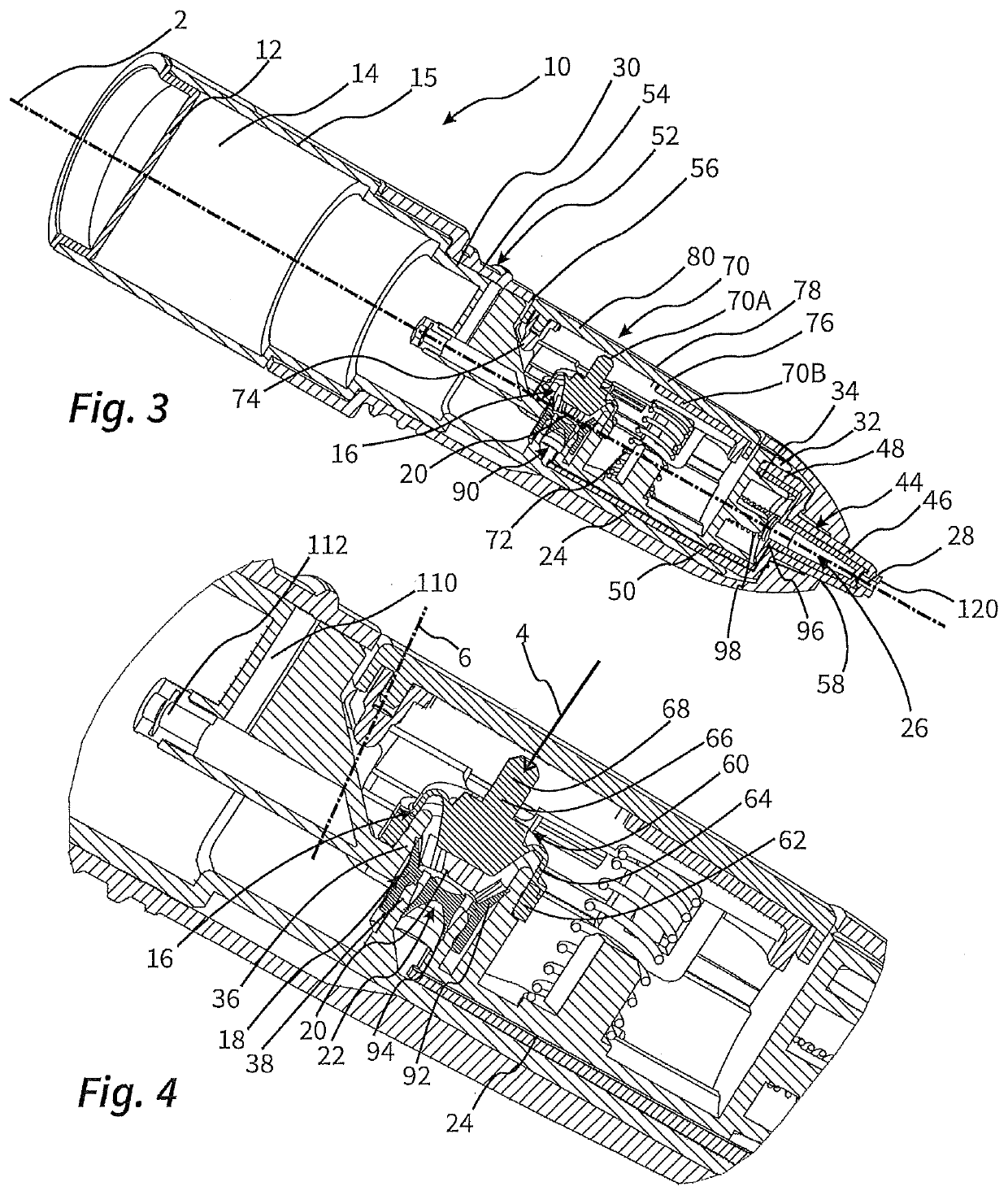 Dispenser for discharging pharmaceutical liquids