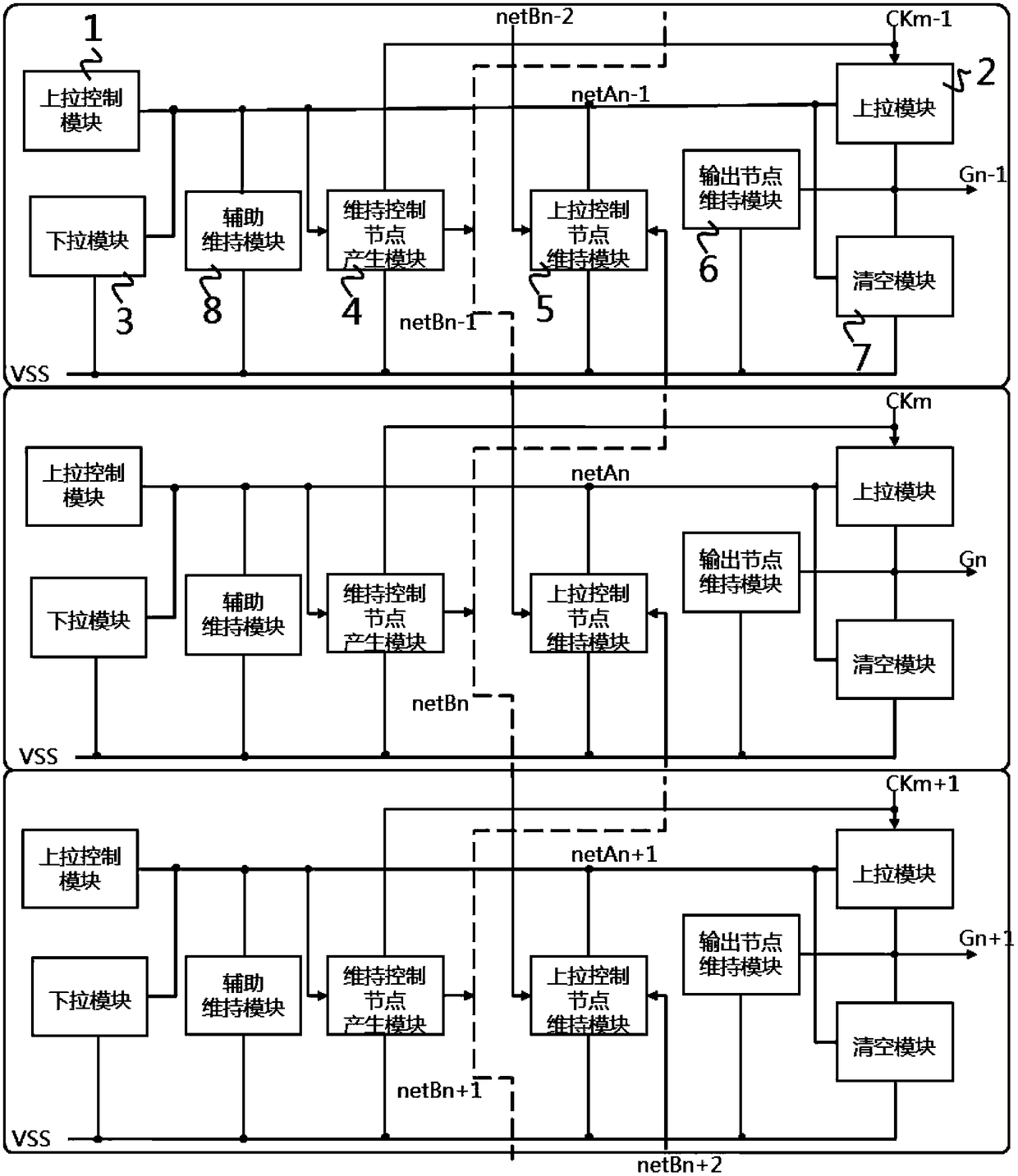 Grid scanning drive circuit