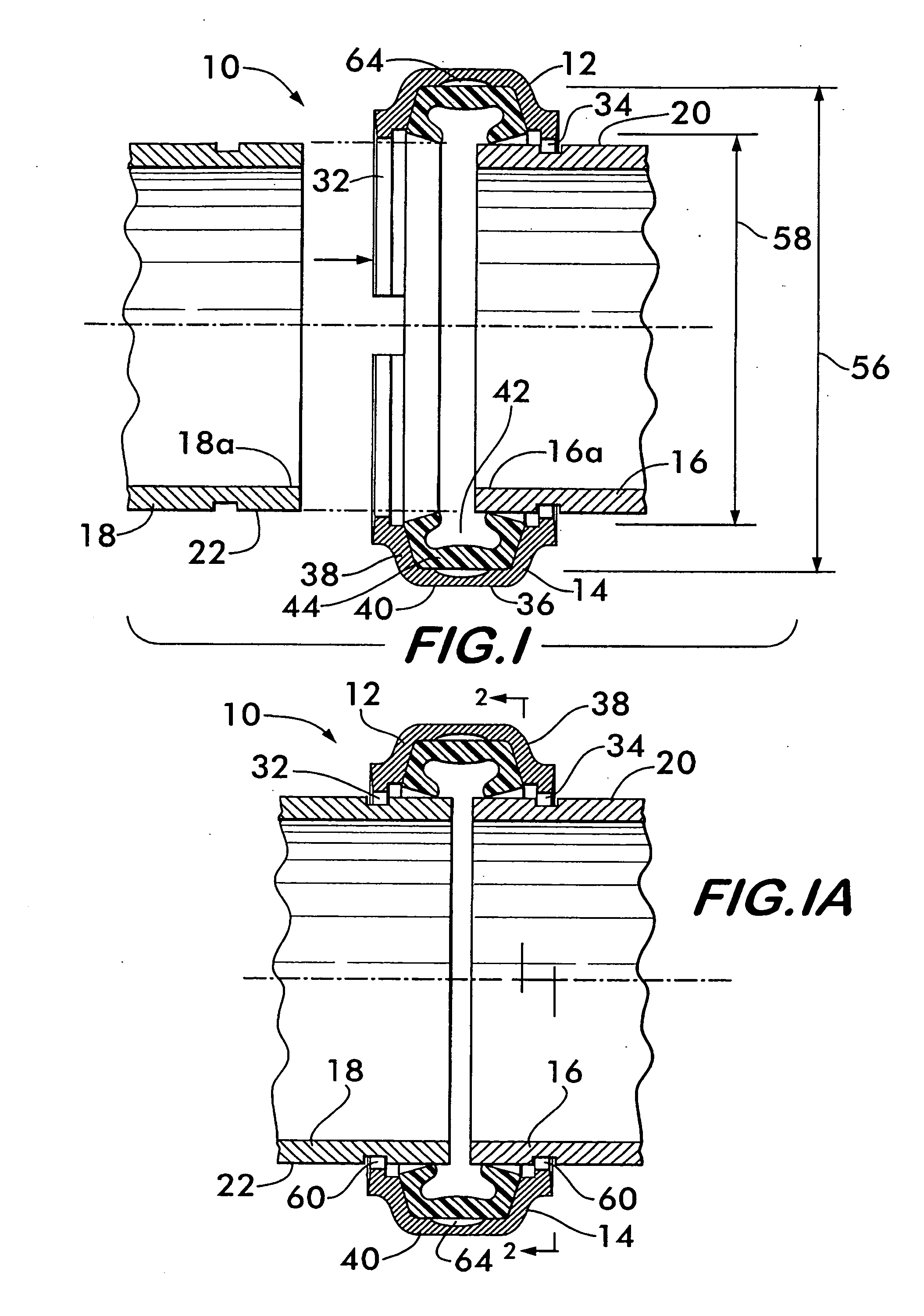 Deformable mechanical pipe coupling