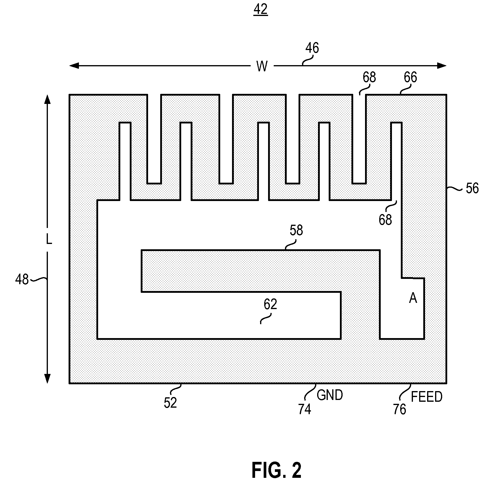 Antenna apparatus, and associated methodology, for a multi-band radio device