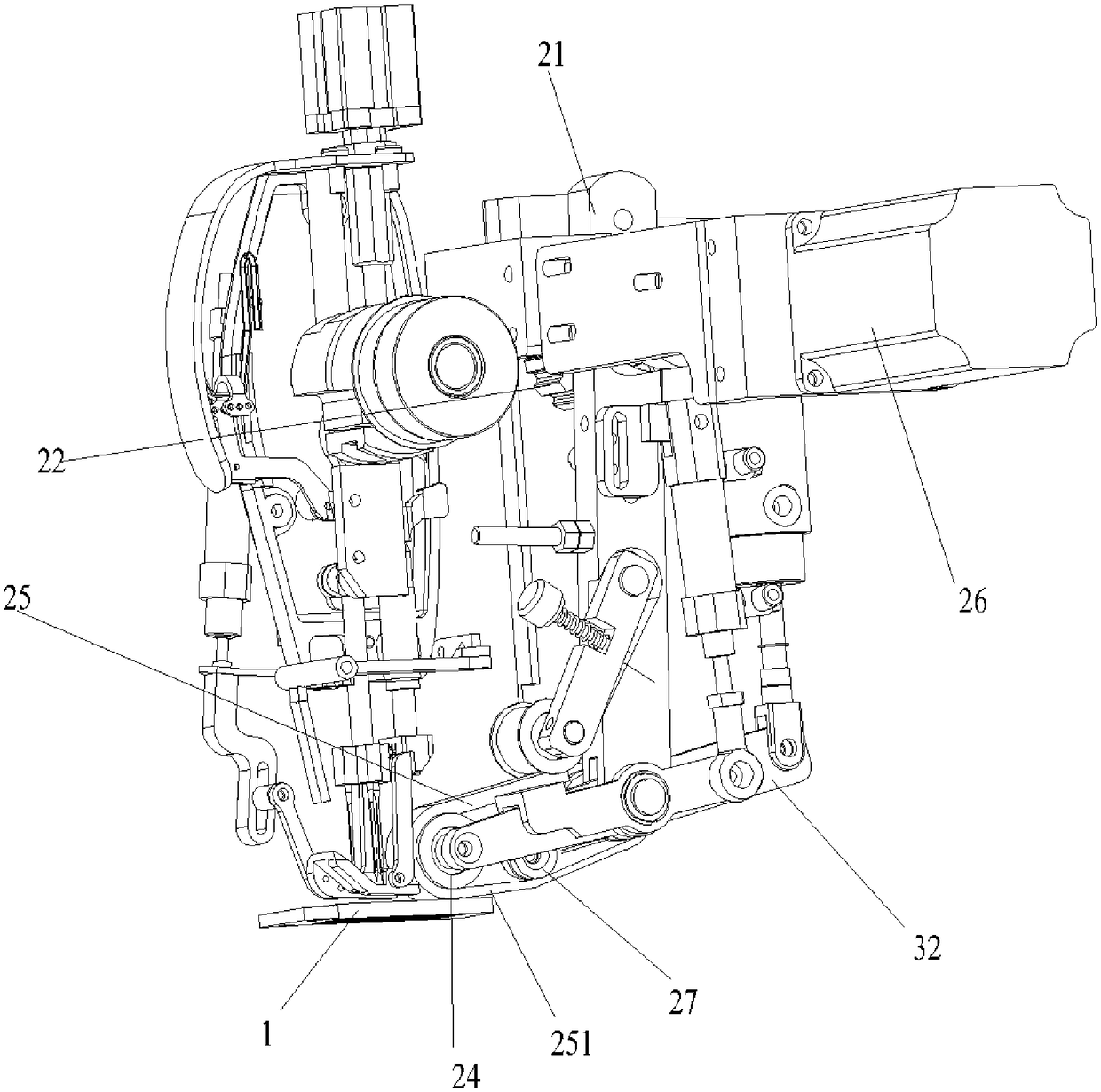 A sewing machine characterized by smooth cloth feeding