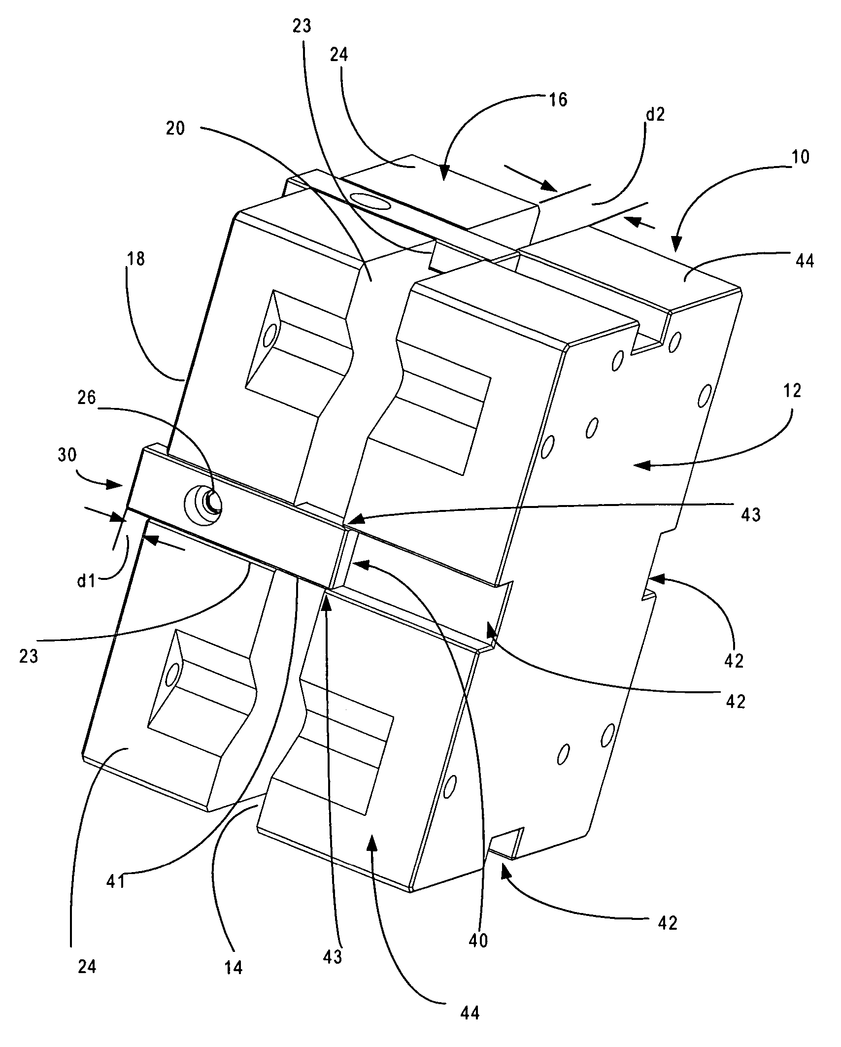 Injection mold insert block alignment system