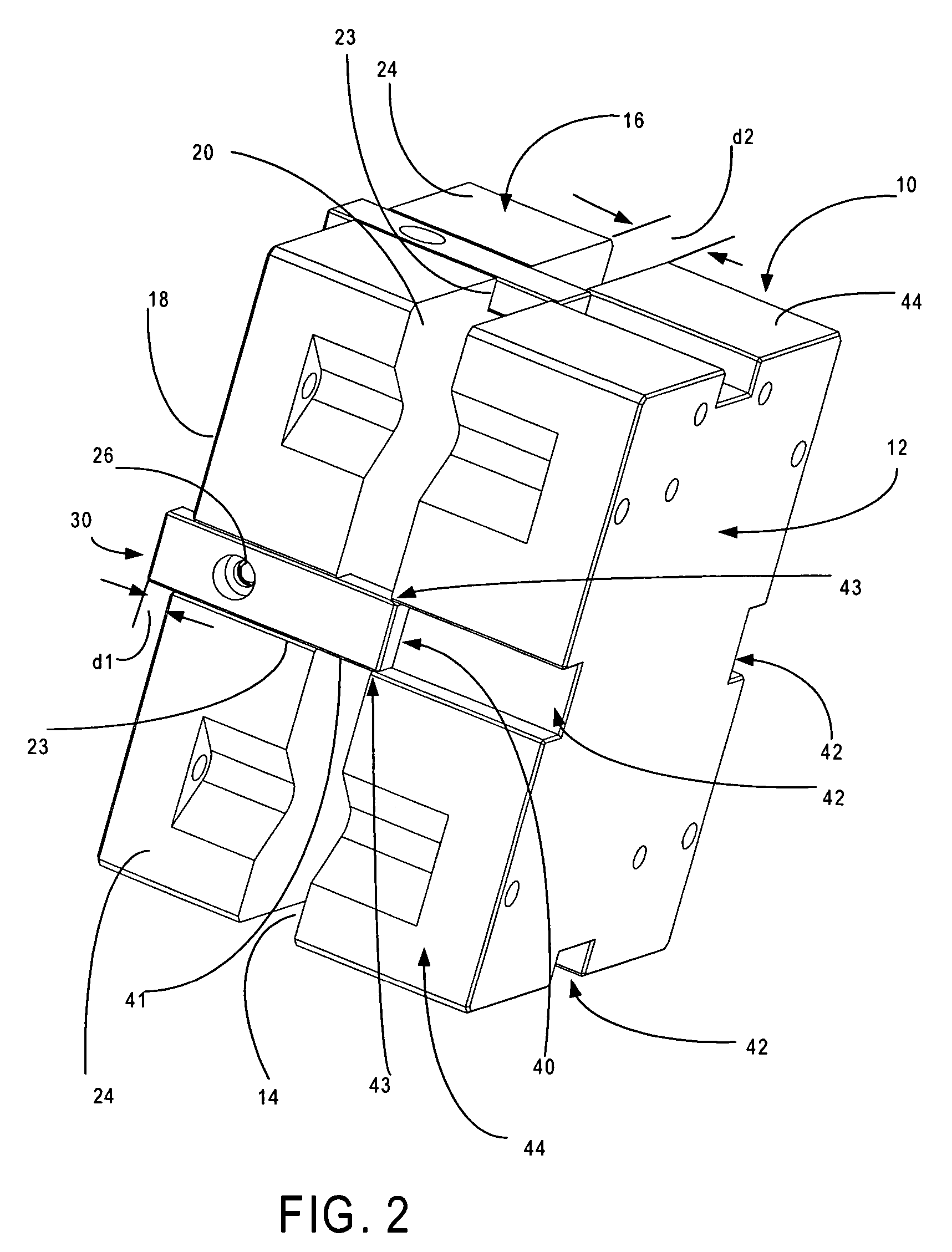 Injection mold insert block alignment system