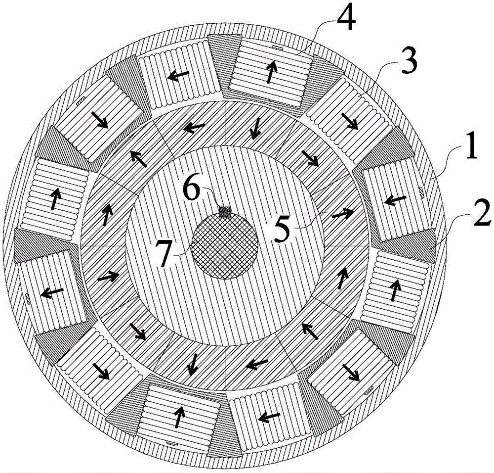 Halbach array permanent magnet DC brushless motor