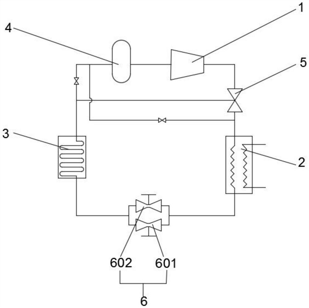 Efficient and environment-friendly carbon dioxide air source heat pump device