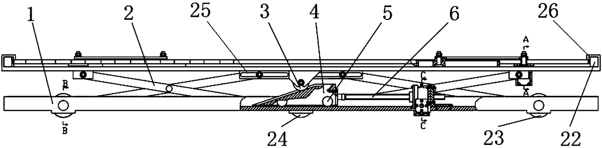 Comb-finger stereo garage carrying trolley and method