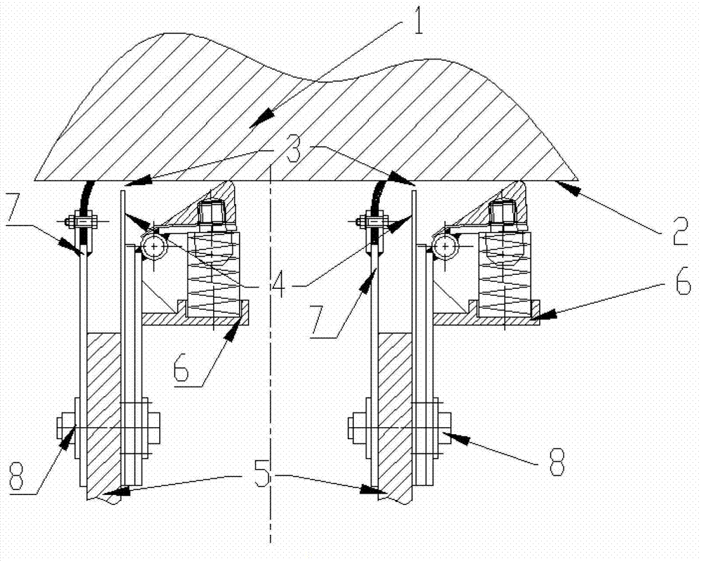 Flexible sealing structure of rotary air pre-heater