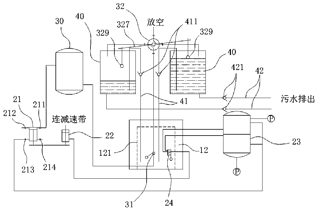 Low-lying road surface drainage system based on kinetic energy recovery