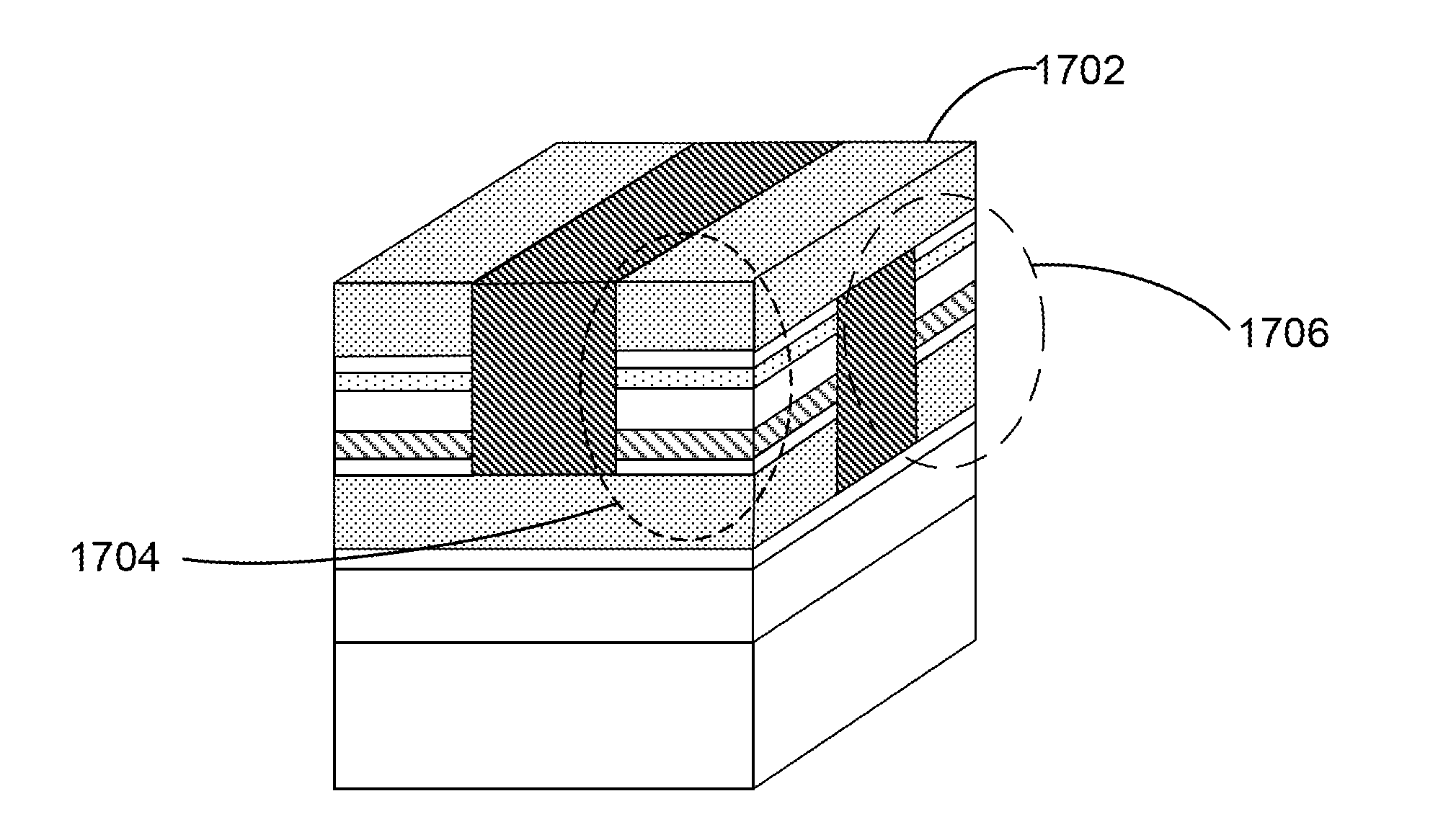 Line and space architecture for a non-volatile memory device