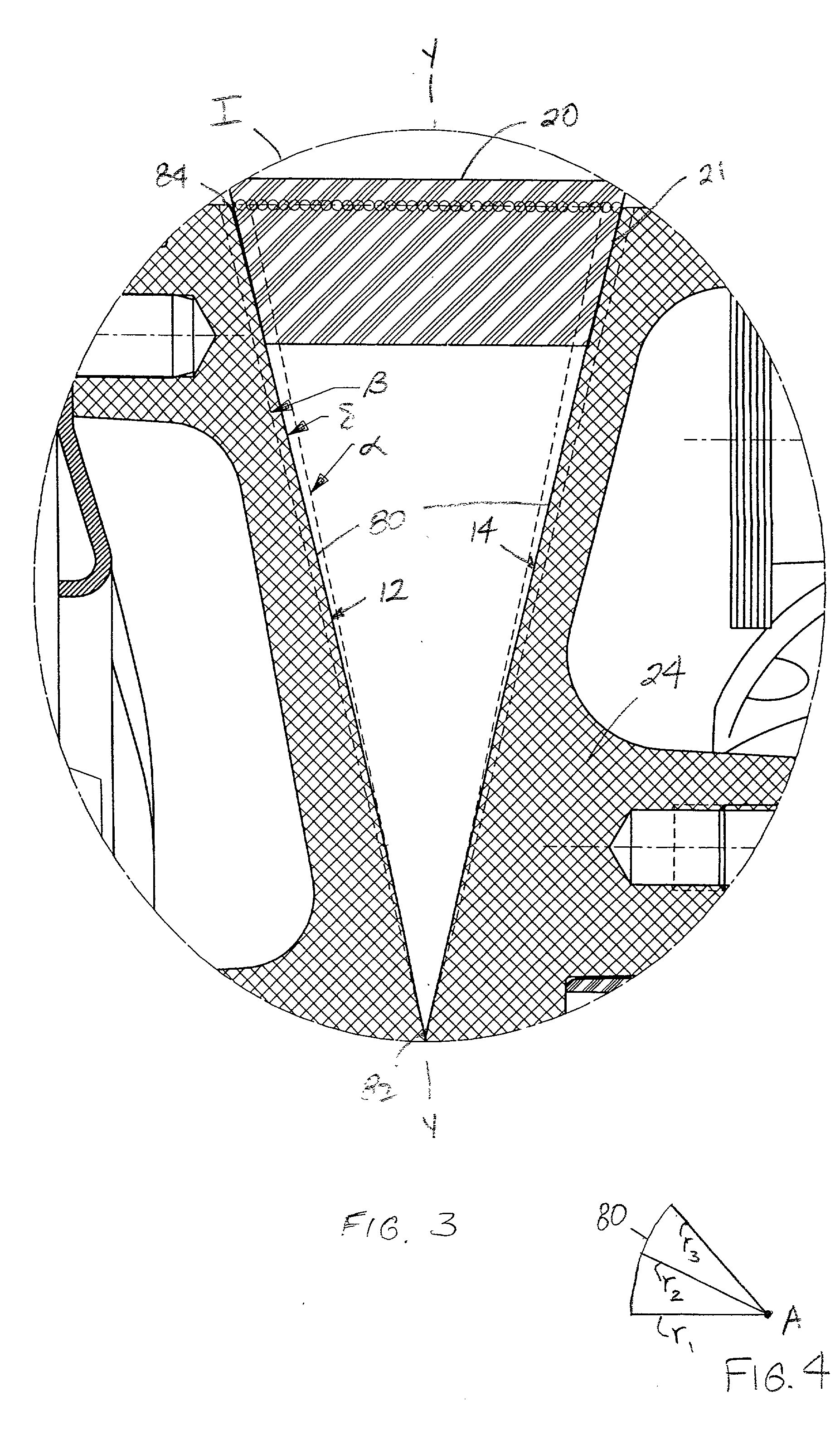 Pulley having progressively variable sheave angle