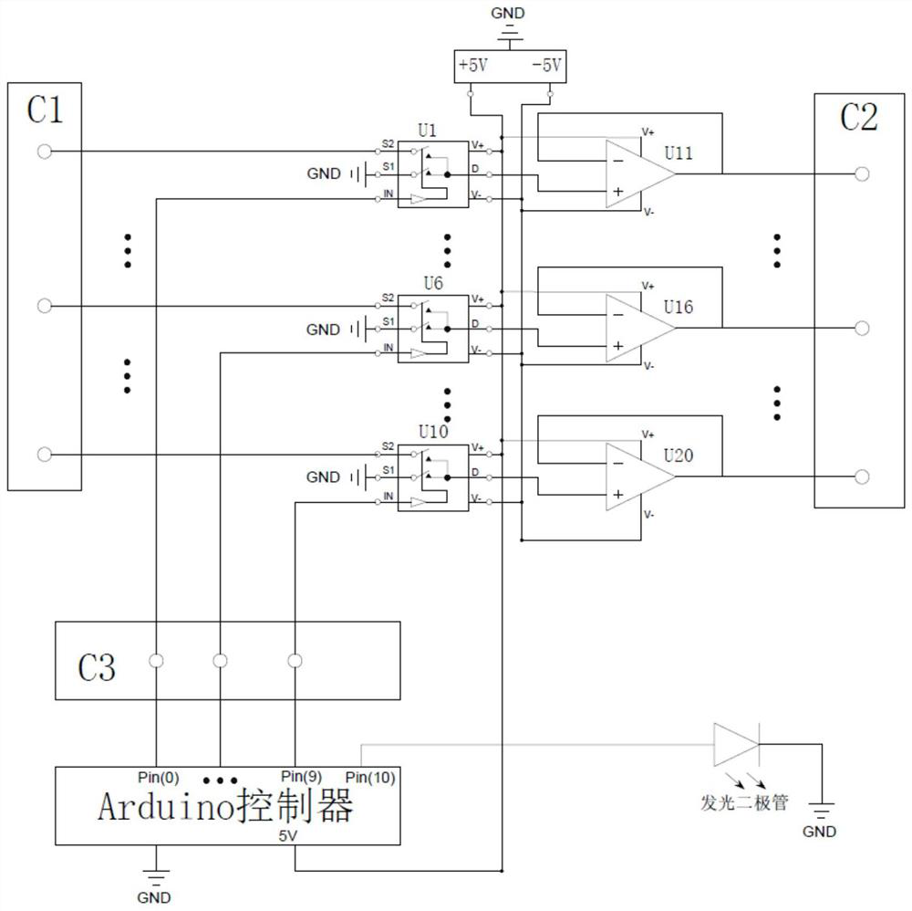 A determinant conductance probe system and liquid film thickness measurement method suitable for annular flow liquid film thickness measurement in narrow rectangular channels