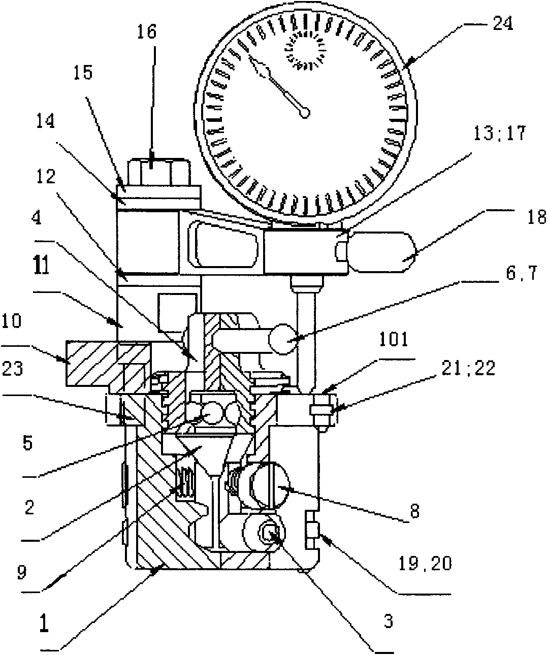 Cone bit cone hole R-groove axial position measuring instrument for oil