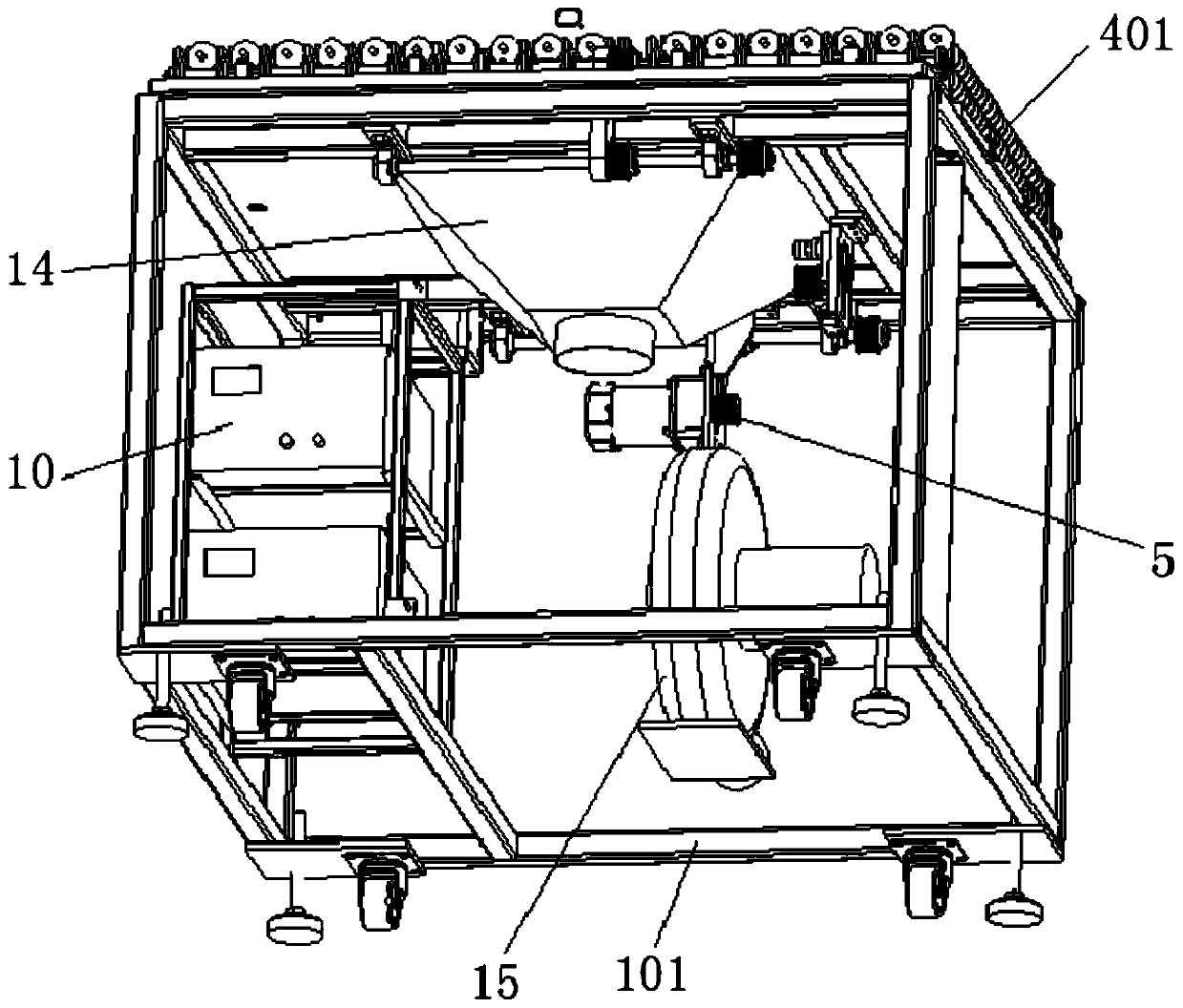 Horizontal line type plasma surface treatment machine