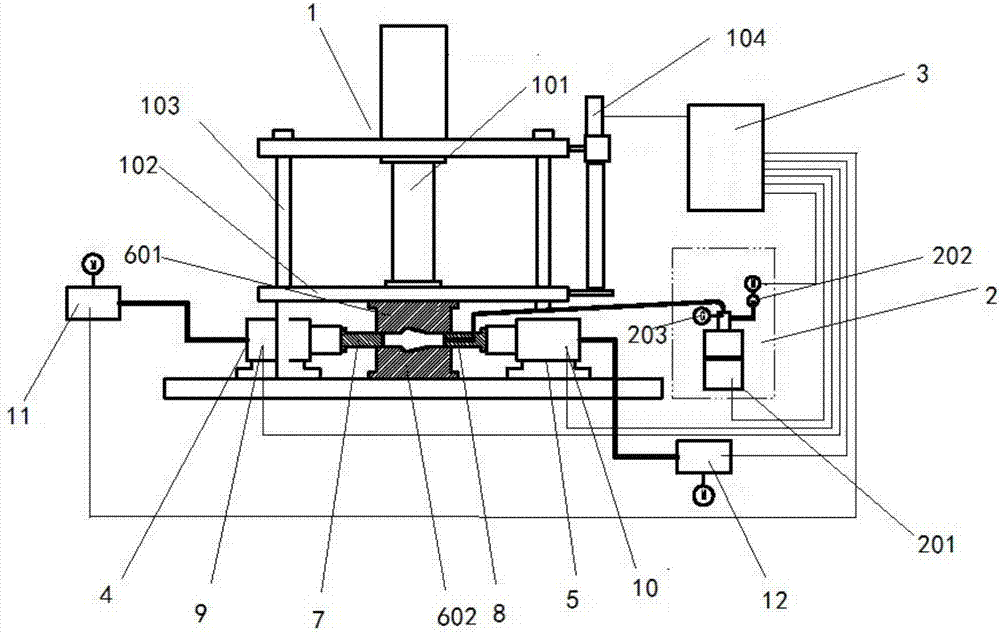 Left-right asymmetric pipe inner high pressure forming equipment