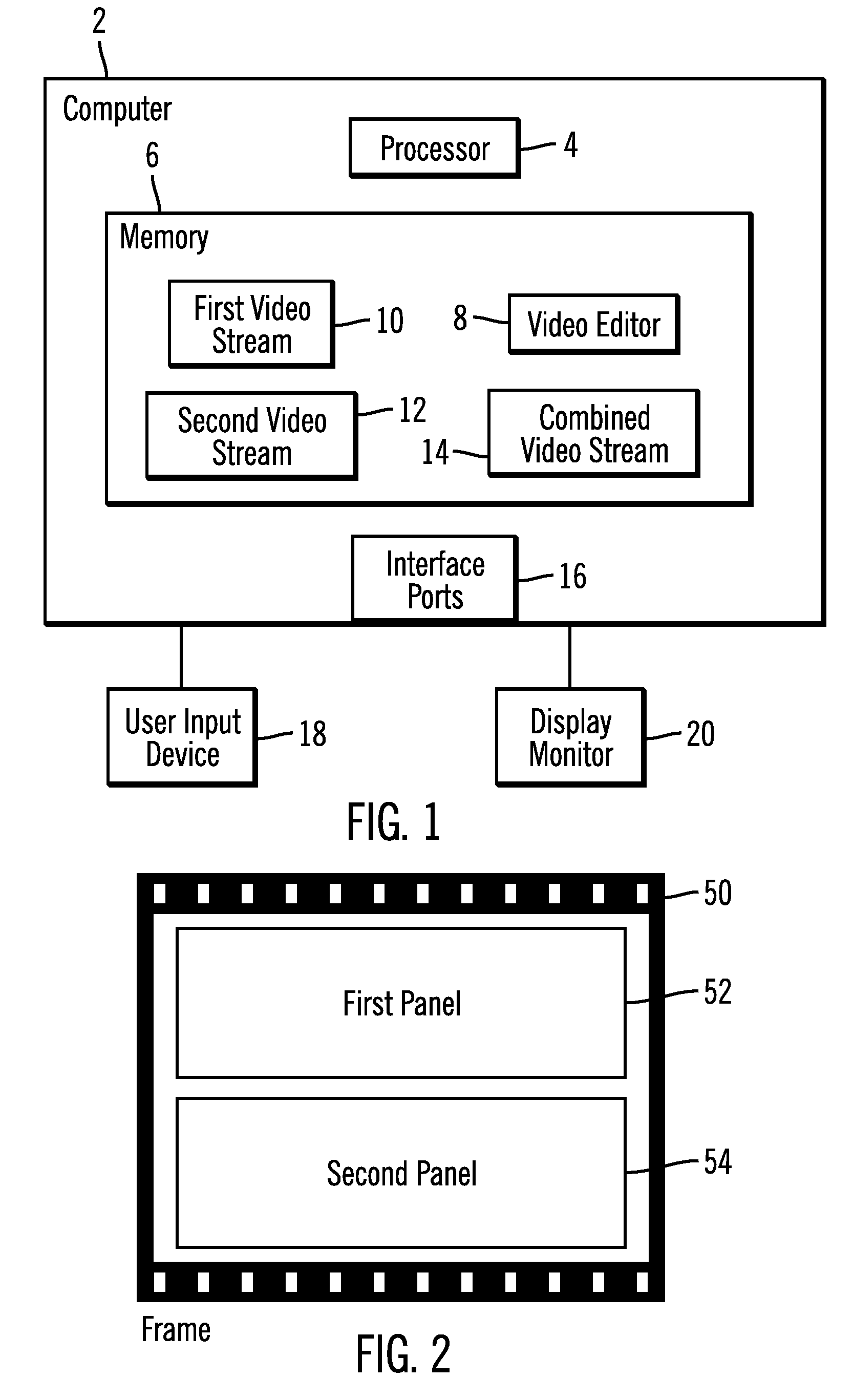 Generating a combined video stream from multiple input video streams