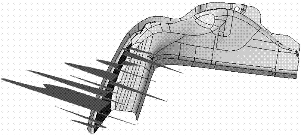 Die profile local springback compensation method based on elliptical surface mapping drive