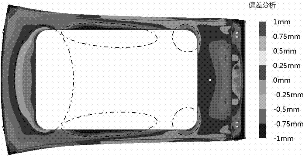 Die profile local springback compensation method based on elliptical surface mapping drive