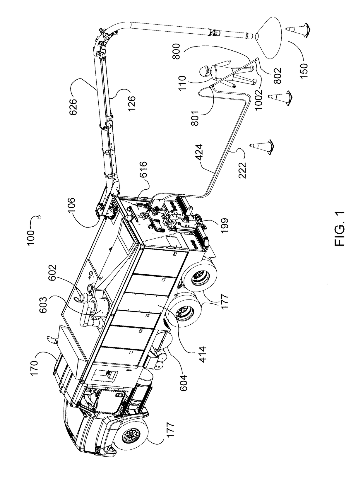 Vacuum unit and truck with air and water