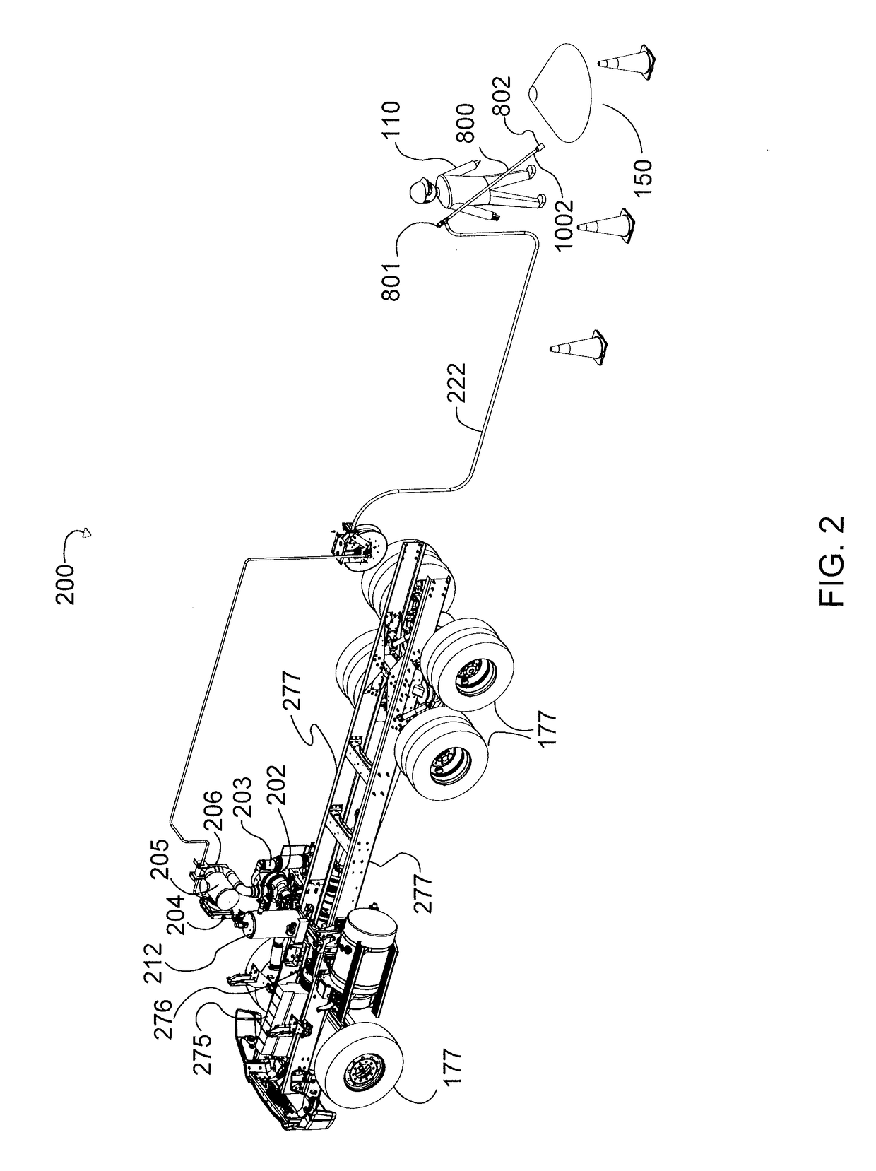 Vacuum unit and truck with air and water