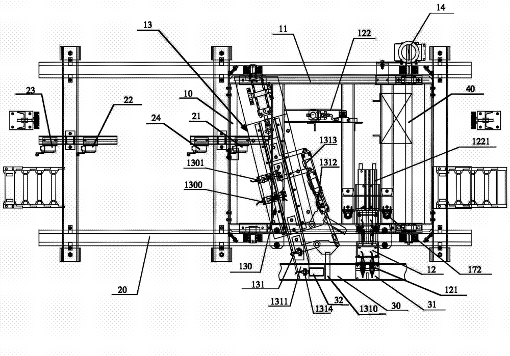 Rail transport vehicle power supply system, slide plate, and slide plate conveyor line